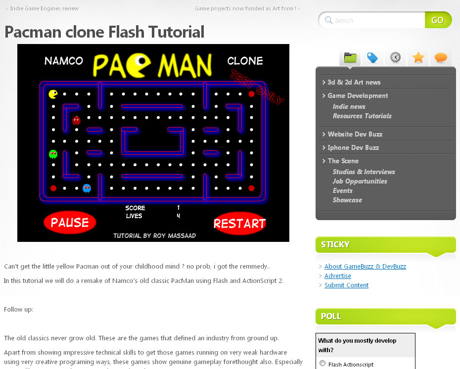 Pacman in Flash